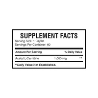 Acetyl L-Carnitine 1000mg (60 Tablets)