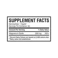 Magnesium Oxide 250 mg (50 Caplets) – Nerve, Muscle & Digestive Support