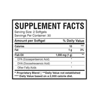 Omega-3 1000mg (60 Softgels) | Supports Vision, Brain, Joints, and Heart Health