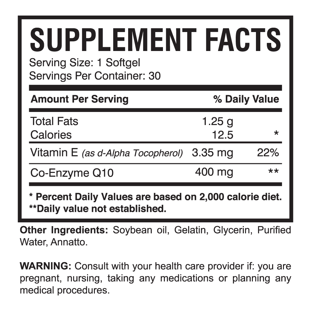 Q-Well10 (30 Count) | CoQ10 400mg