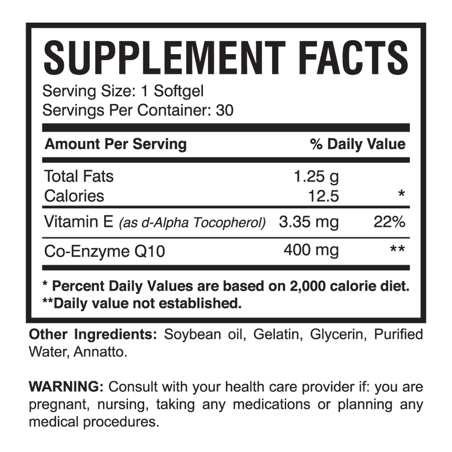 Q-Well10 (30 Count) | CoQ10 400mg
