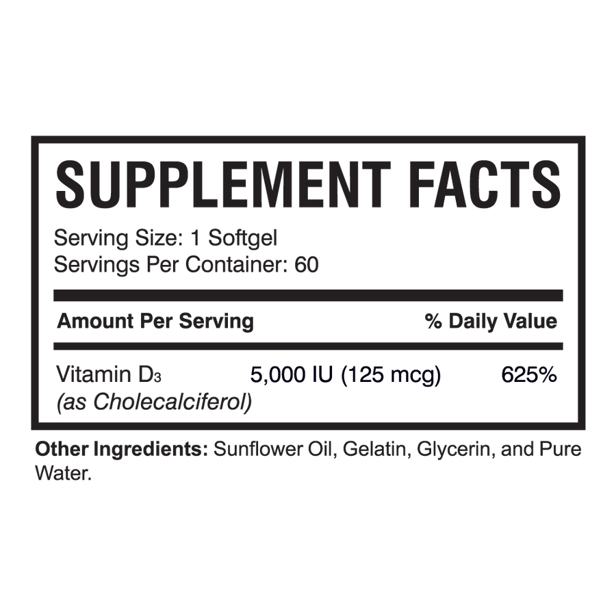 Xtra-D3 (60 Soft Gels) | Vitamin D3 Supplement
